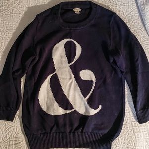 J. Crew ampersand sweater navy size M, gently worn
